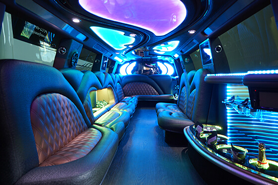 built in coolers limousine interior