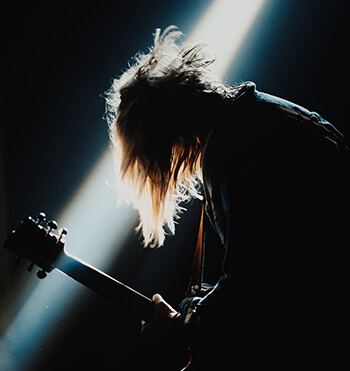 guitar player at a concert